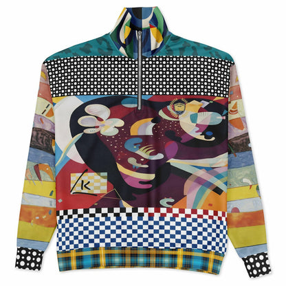 Composition in Nines - Kandinsky Heavyweight Oversized Quarter Zip Sweatshirt
