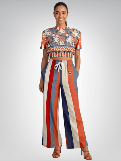 Coral Reef Secret Society Eco-Poly Short Sleeve Cropped Pullover