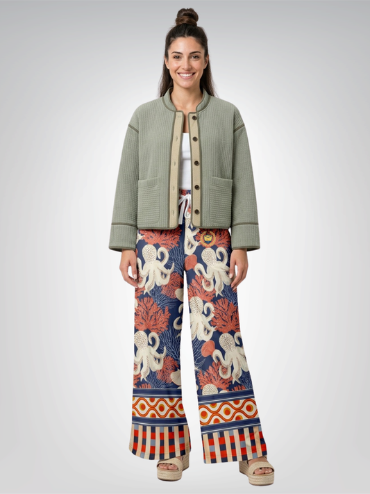 Coral Reef Secret Society Eco-Poly Wide Leg Pants