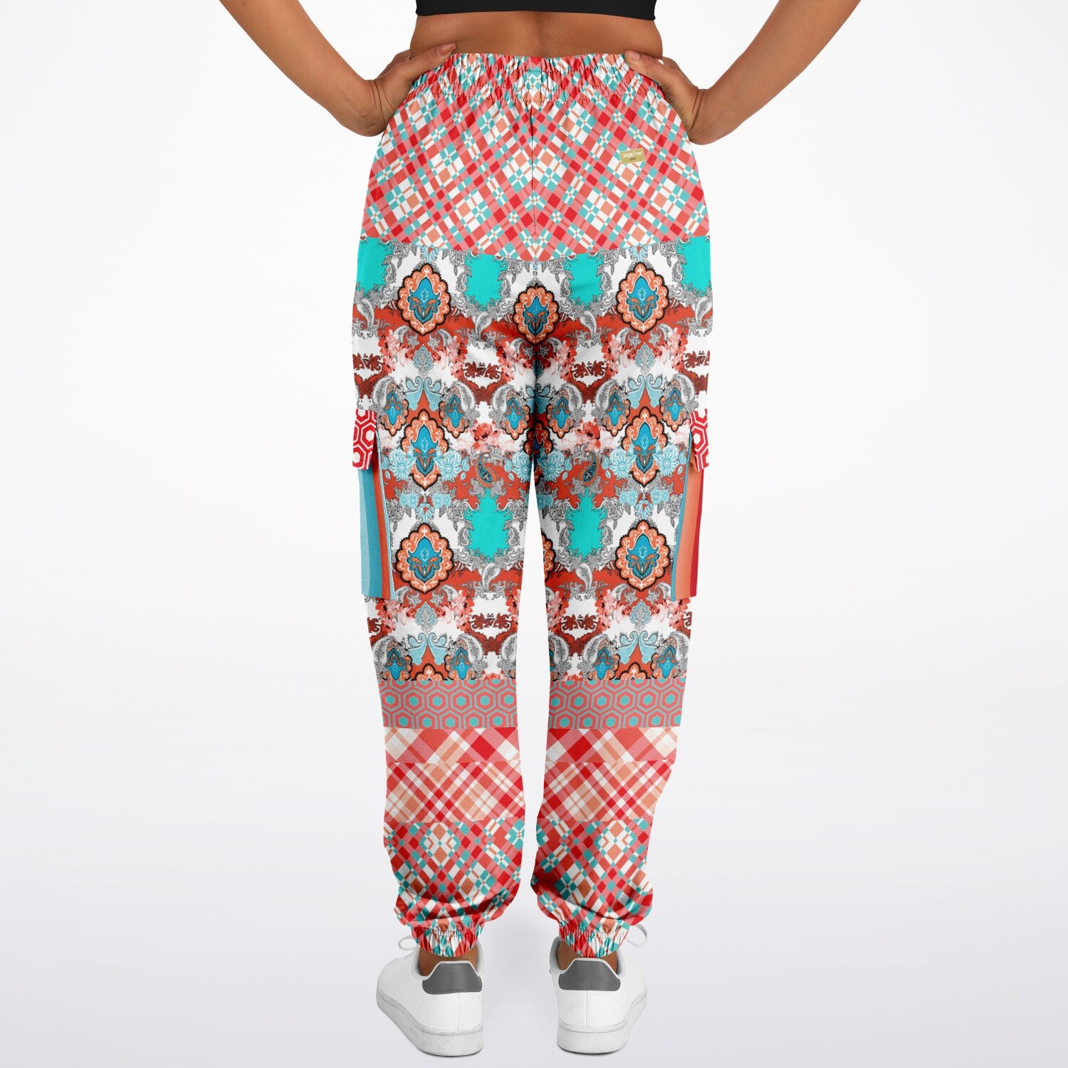 Coral Springs Abstract Paisley Patchwork Eco-Poly Unisex Cargo Joggers
