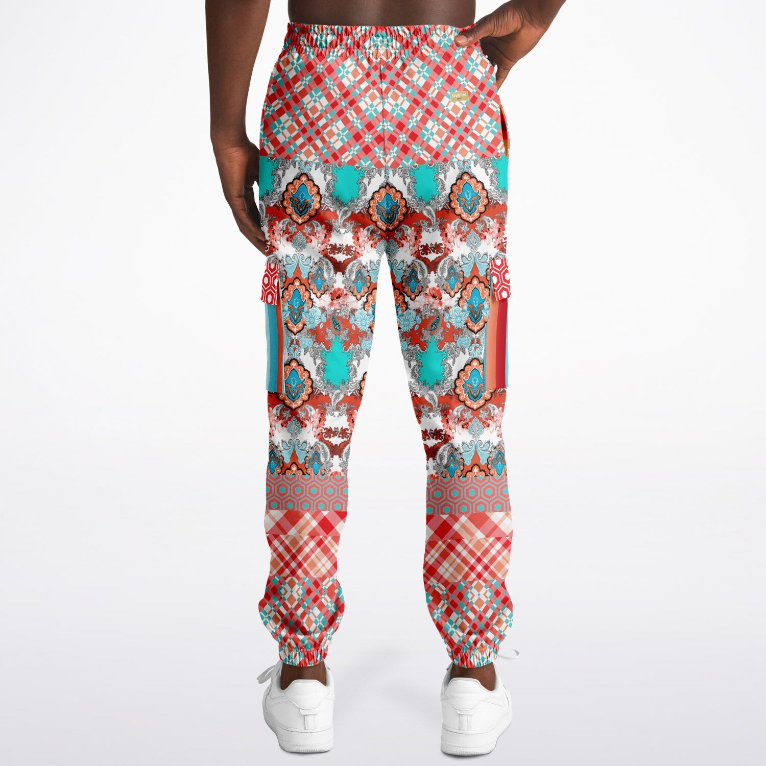 Coral Springs Abstract Paisley Patchwork Eco-Poly Unisex Cargo Joggers
