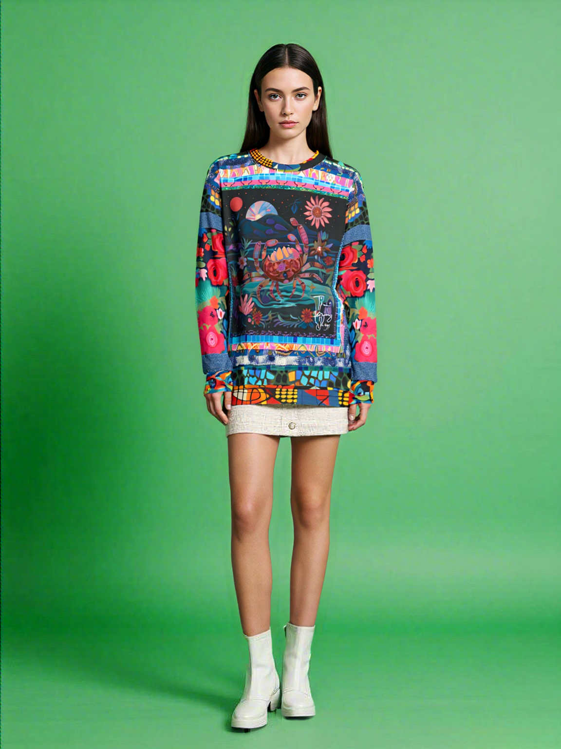 Crab of the Full Moon in Fantasy Unisex Sweatshirt (Gold Label)