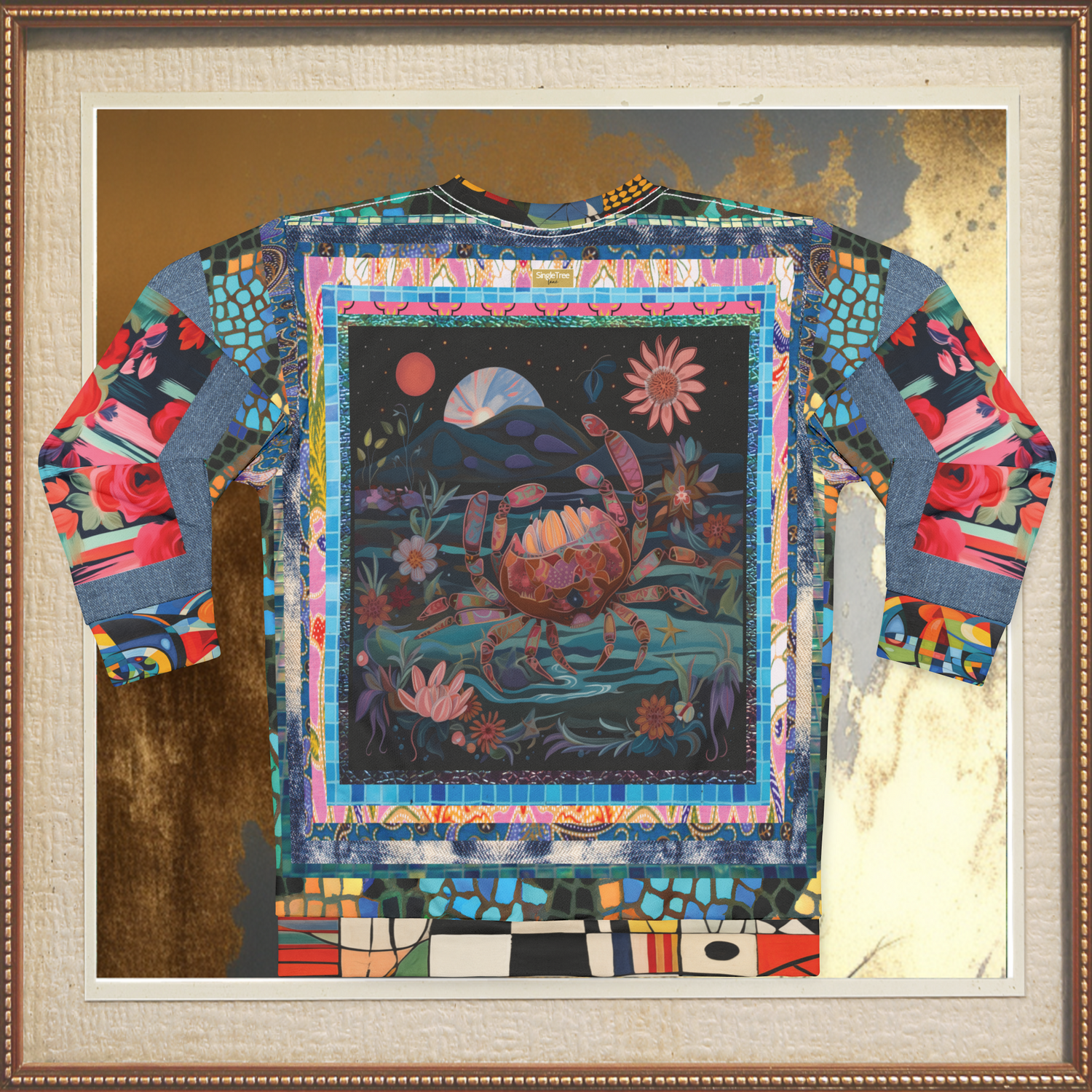 Crab of the Full Moon in Fantasy Unisex Sweatshirt (Gold Label)