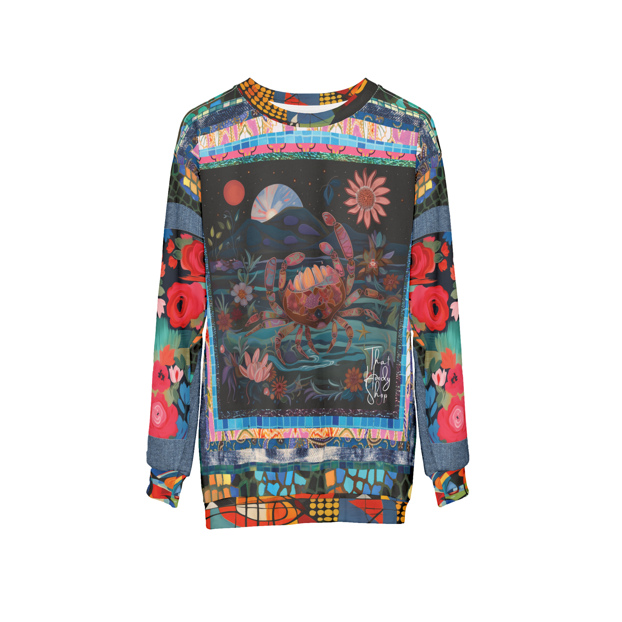 Crab of the Full Moon in Fantasy Unisex Sweatshirt (Gold Label)