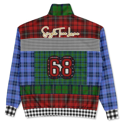 Crazy About Plaid in Patchwork Heavyweight Oversized Quarter Zip Sweatshirt