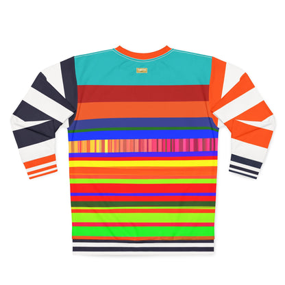 Crazy Dayglo Static Rugby Stripe THS Logo Unisex Sweatshirt (Gold Label)