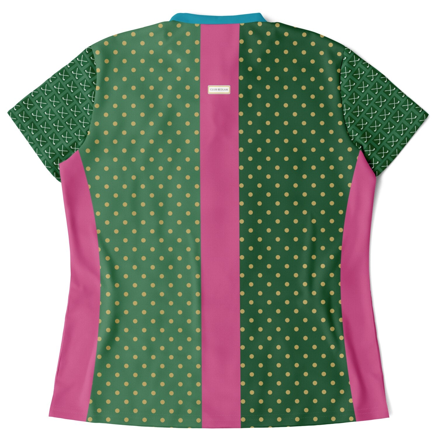 Criss Cross Golf in Green Mandarin Collar Ladies Golf Polo Jersey