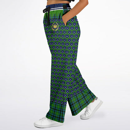 Criss Cross Golf in Navy Blue Eco-Poly Wide Leg Pants