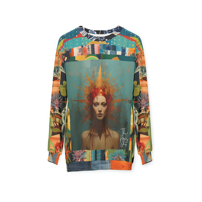 The Crown of the Crucifixion Patchwork Print Unisex Sweatshirt (Gold Label)