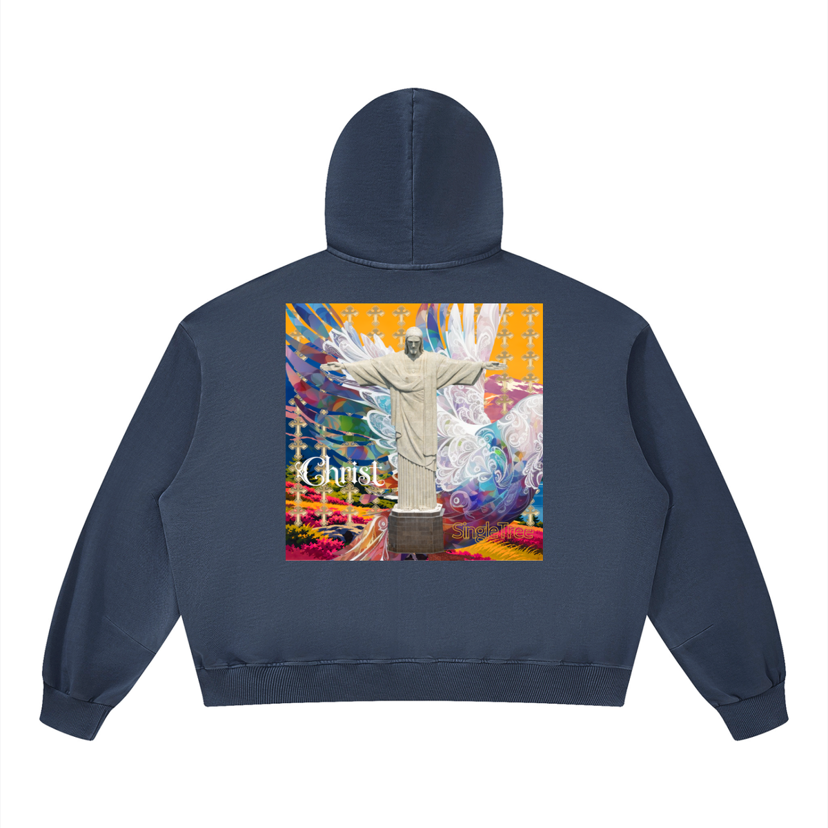Christ the Redeemer Unisex Boxy Vintage Washed Hoodie