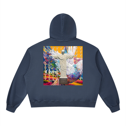 Christ the Redeemer Unisex Boxy Vintage Washed Hoodie