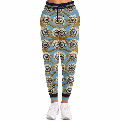 Evil Eye Protection in Powder Blue Eco-Poly Unisex Joggers