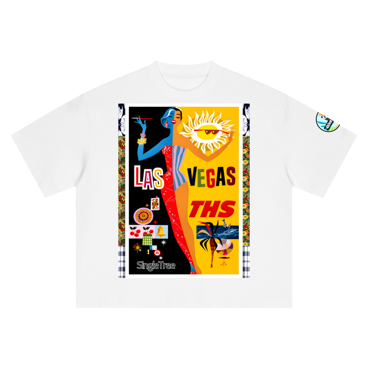 Lights Camera Action - Las Vegas Boxy Oversized Unisex T-Shirt