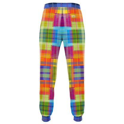 Creole Queen Bright Madras Plaid Eco-Poly Unisex Joggers
