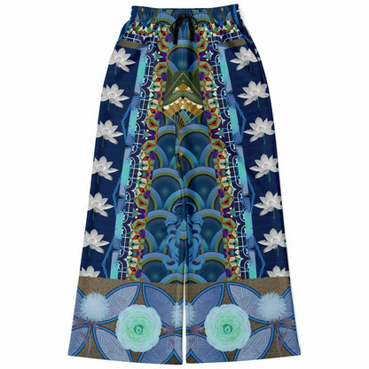 Dahlia Lama Lotus Flower Eco-Poly Wide Leg Pants