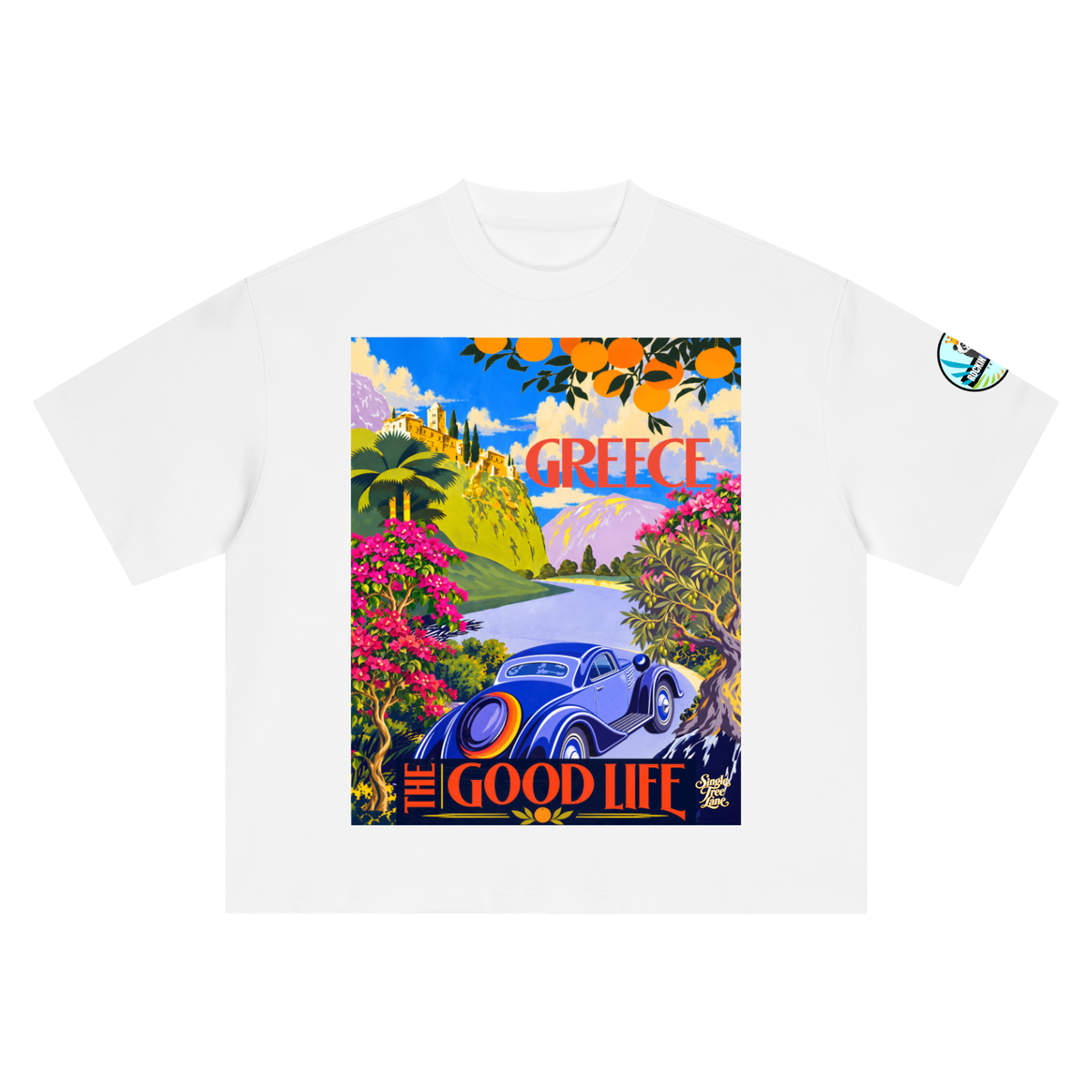 Greece - The Good Life Boxy Oversized Unisex T-Shirt