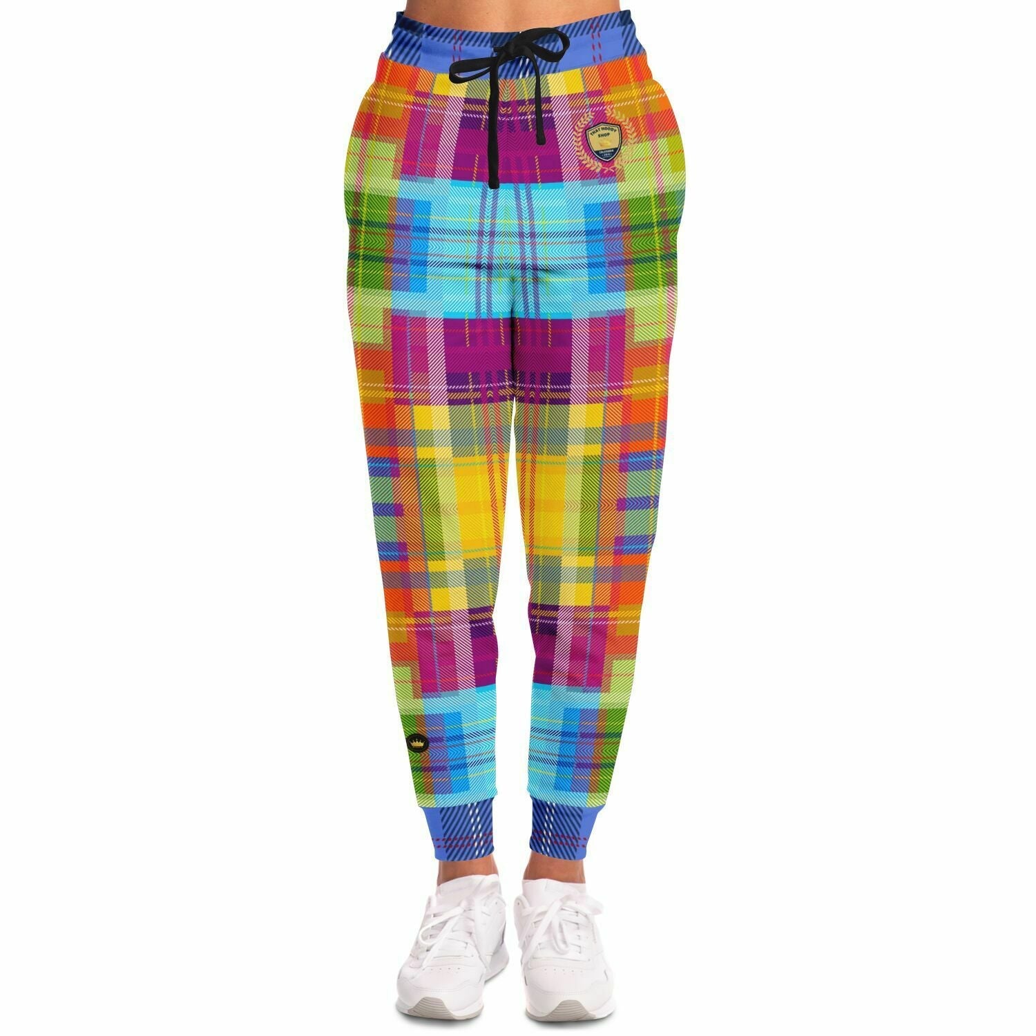 Creole Queen Bright Madras Plaid Eco-Poly Unisex Joggers