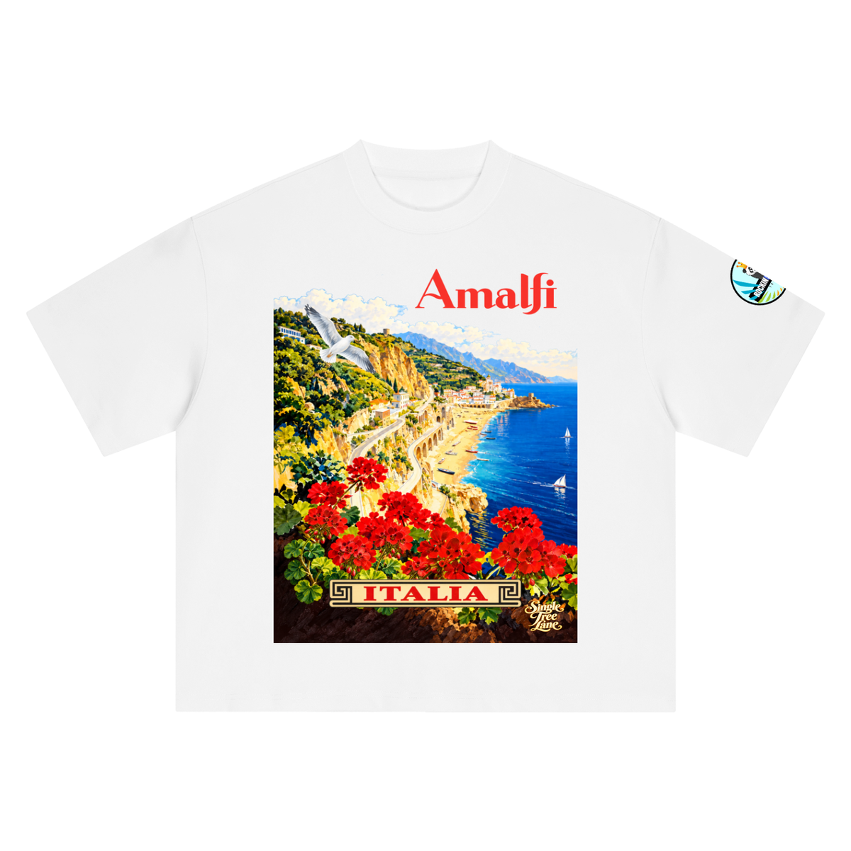Amalfi in Springtime Boxy Oversized Unisex T-Shirt