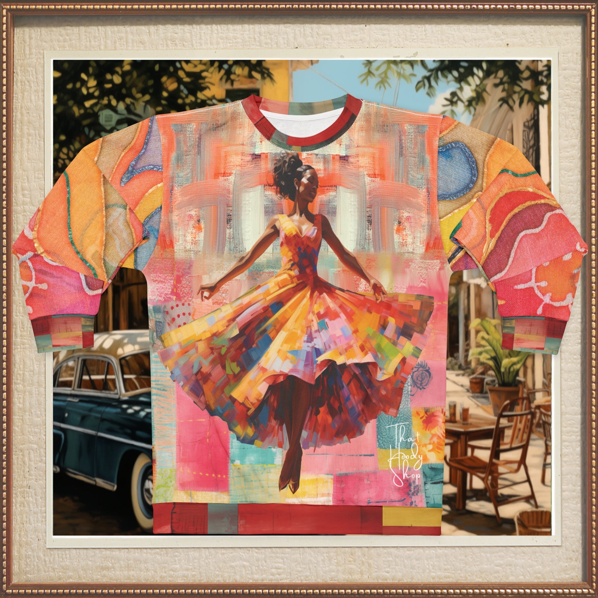 Dancing Through Harlem Pastel Colorblock Unisex Sweatshirt (Gold Label)