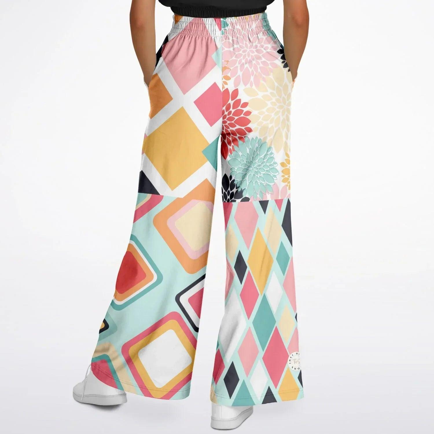 Mums the Word Floral Eco-Poly Wide Leg Pants
