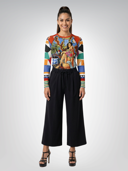 Decorative Figure in Ornamental Patchwork Women&