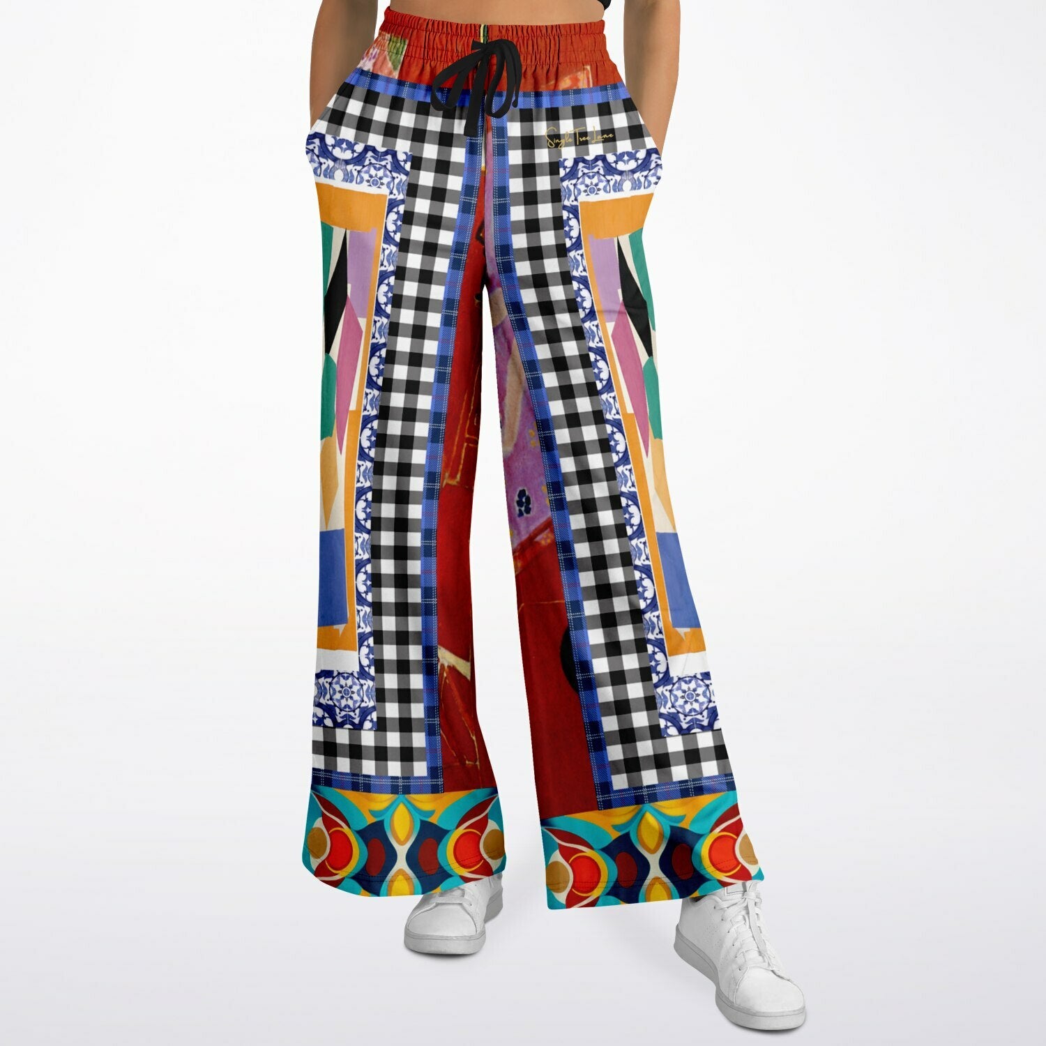 Decorative Figure in Ornamental Tavira Eco-Poly Wide Leg Pants