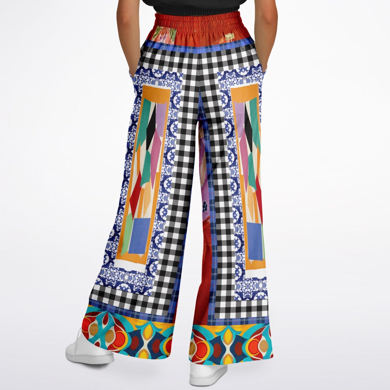 Decorative Figure in Ornamental Tavira Eco-Poly Wide Leg Pants