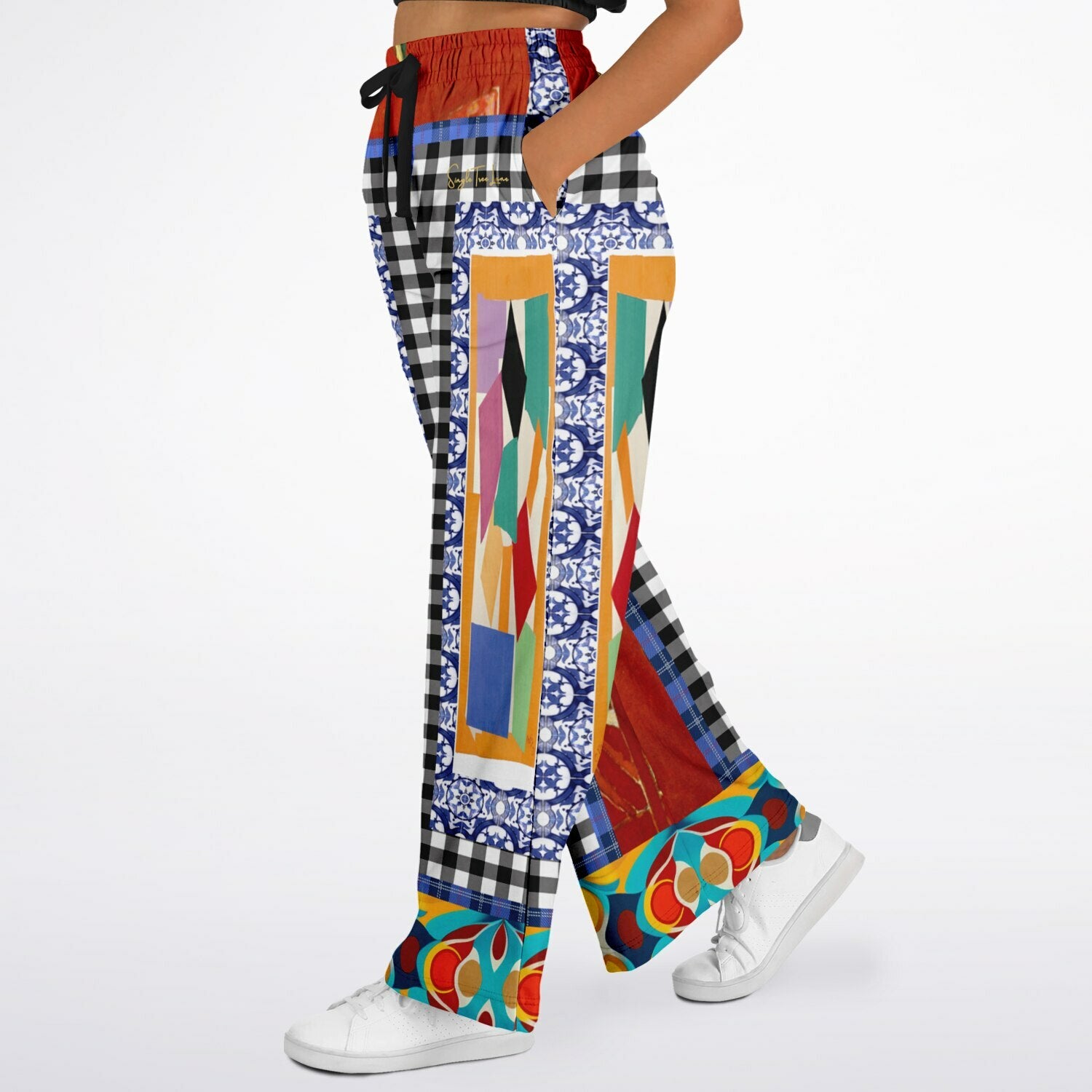 Decorative Figure in Ornamental Tavira Eco-Poly Wide Leg Pants