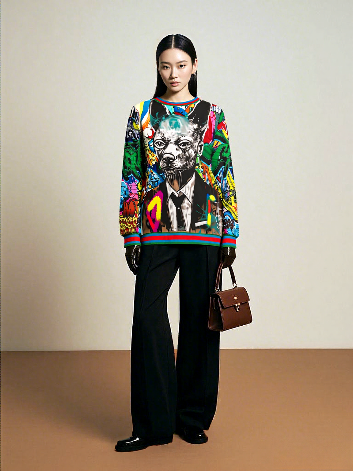 Dog Man Prophecies Graffiti Art Unisex Sweatshirt (Gold Label)