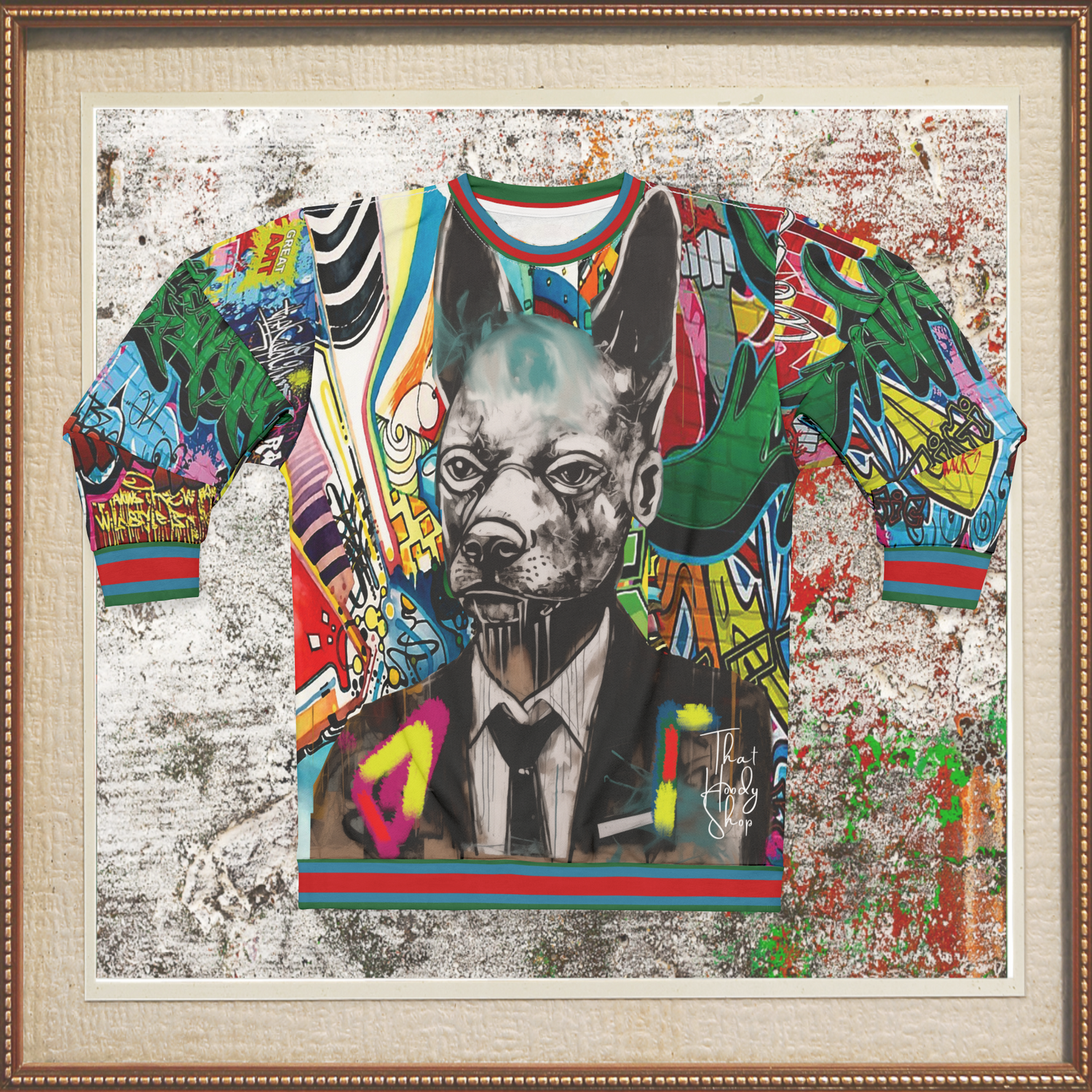 Dog Man Prophecies Graffiti Art Unisex Sweatshirt (Gold Label)