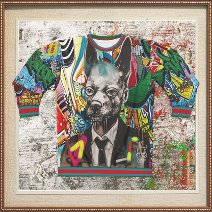 Dog Man Prophecies Graffiti Art Unisex Sweatshirt (Gold Label)