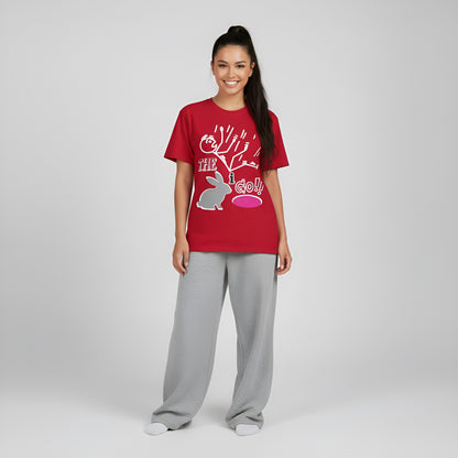 Down the Rabbit Hole I Go!!!! Unisex Garment-Dyed T-shirt