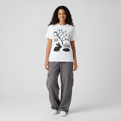 Down the Rabbit Hole I Go!!!! Unisex Garment-Dyed T-shirt