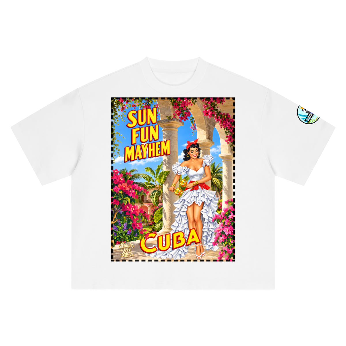 Sun Fun Mayhem in Cuba Oversized Unisex T-Shirt