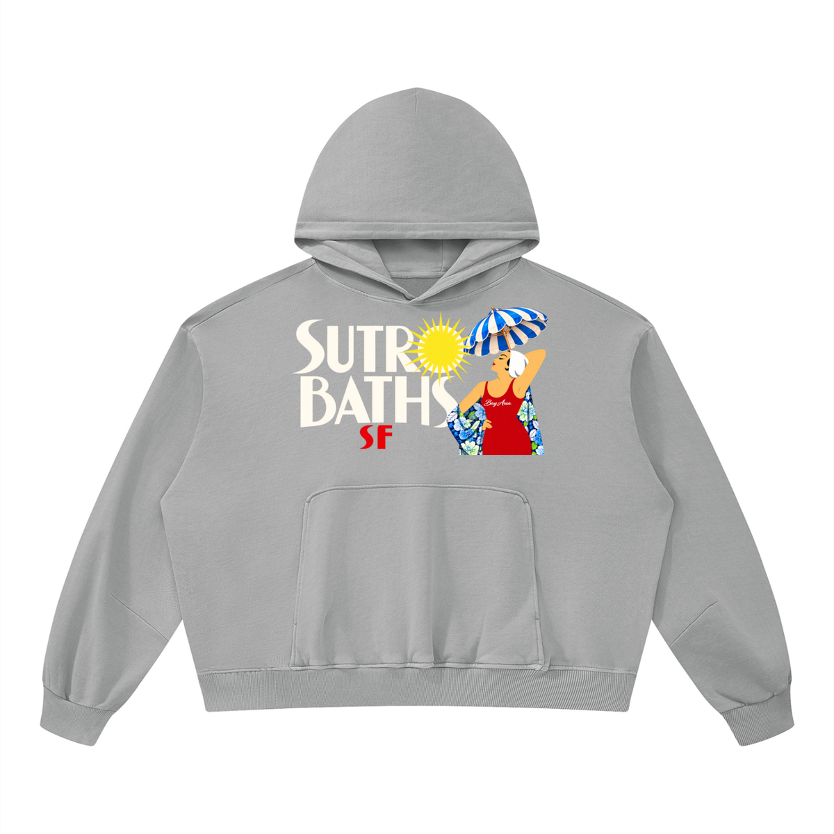 Live Laugh Love Sutro Baths San Francisco Unisex Boxy Vintage Washed Hoodie