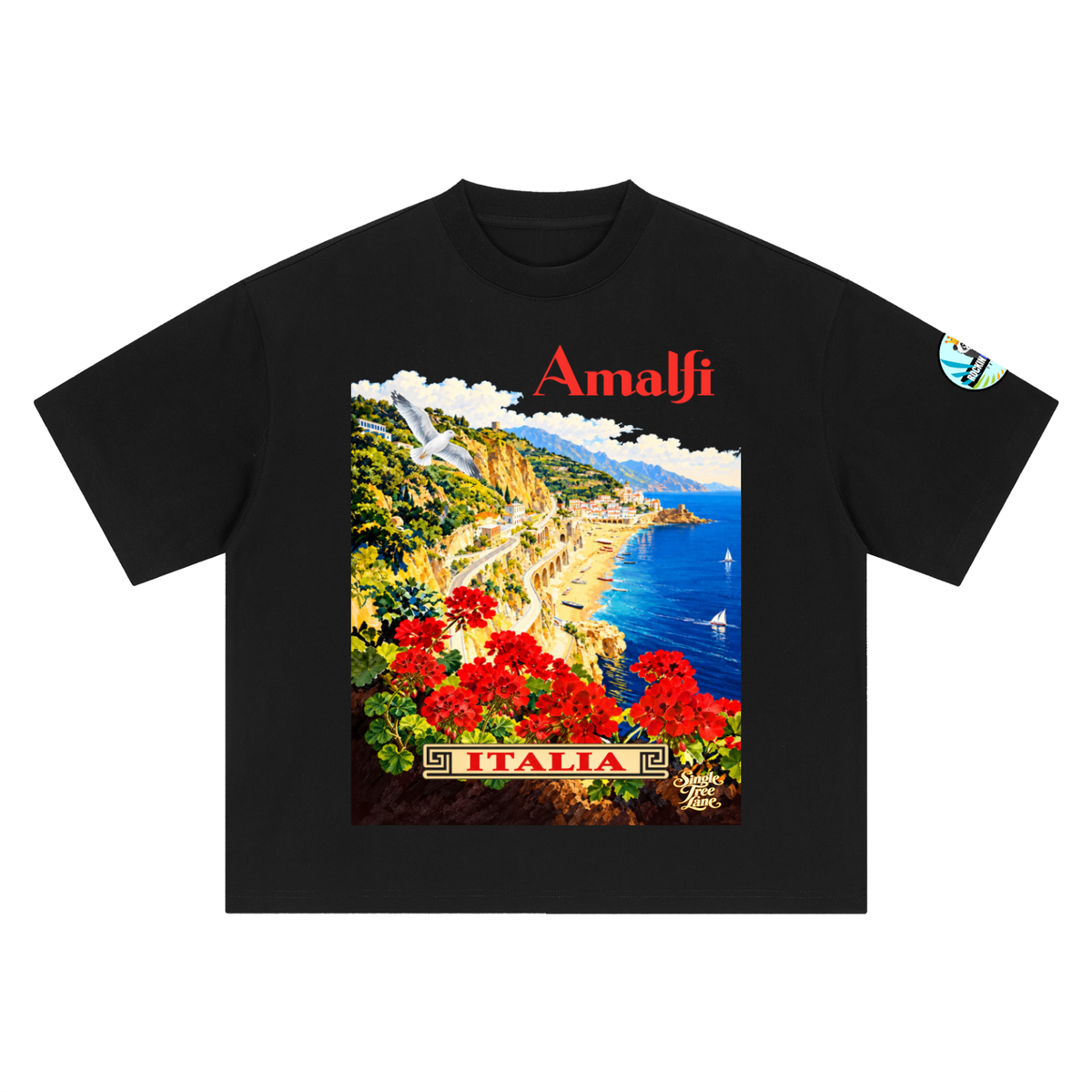 Amalfi in Springtime Boxy Oversized Unisex T-Shirt