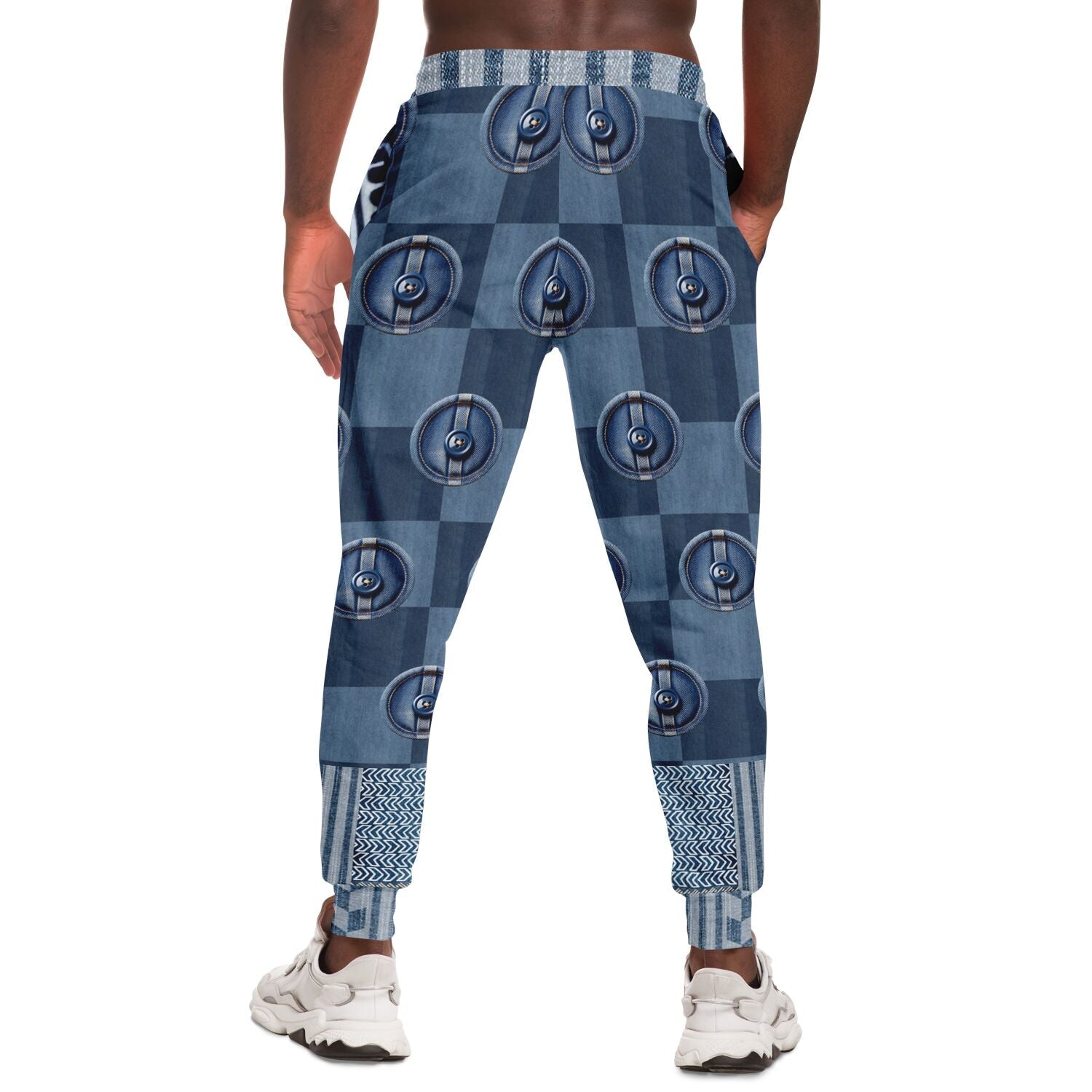 Denim Junction Checkerboard Print Eco-Poly Unisex Joggers