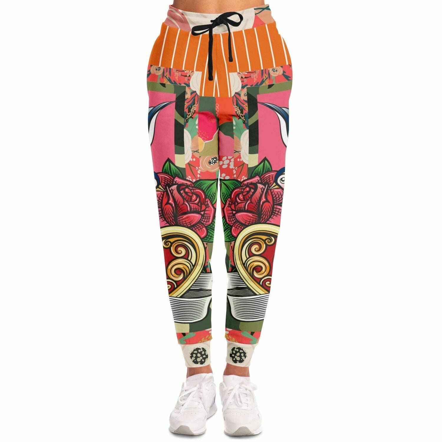 Bright Days Floral Tattoo Camo Eco-Poly Unisex Joggers