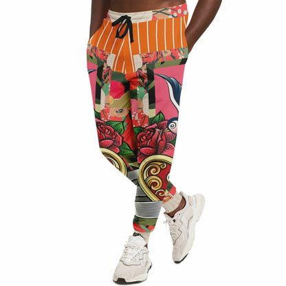 Bright Days Floral Tattoo Camo Eco-Poly Unisex Joggers