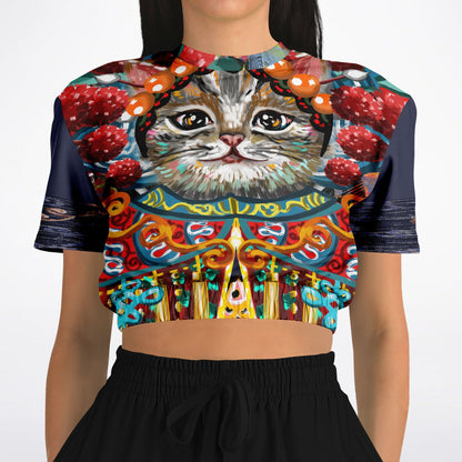 Empress Kanako Eco-Poly Short Sleeve Cropped Pullover