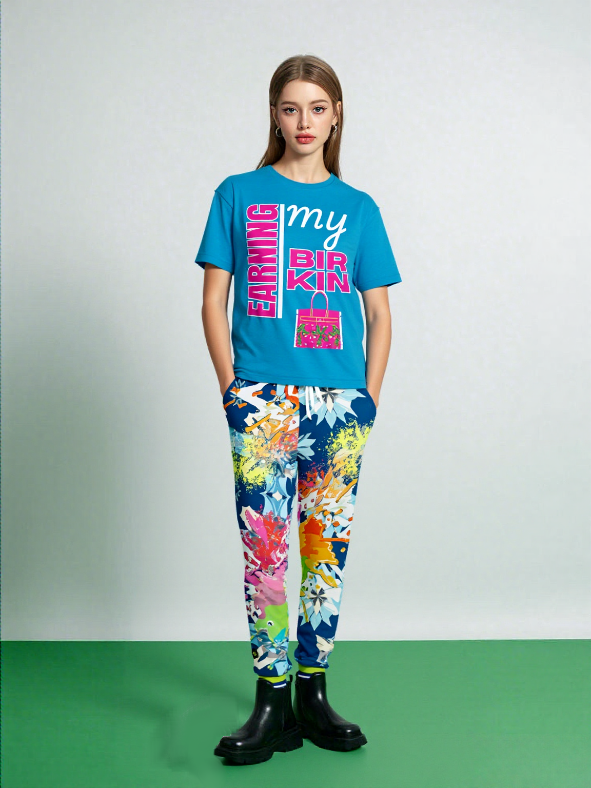 Rainbow Splatter Ice Eco-Poly Unisex Joggers