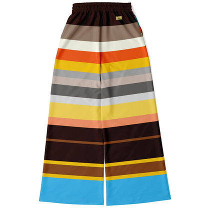 Earth Bound Jovial Rugby Stripe Eco-Poly Wide Leg Pants