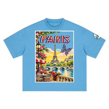 Paris Vive la France Boxy Oversized Unisex T-Shirt