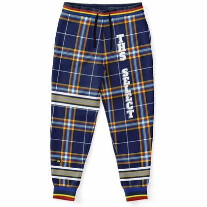 Blue Collegiate Plaid THS Select Eco-Poly Unisex Joggers