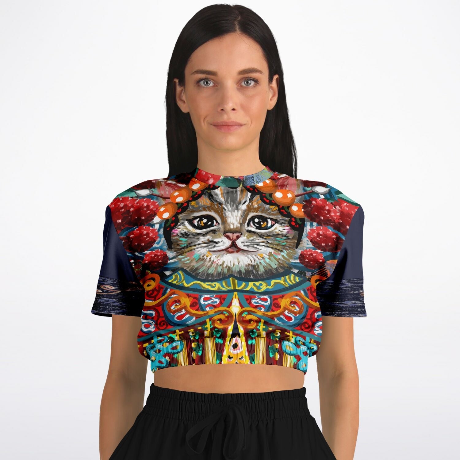 Empress Kanako Eco-Poly Short Sleeve Cropped Pullover