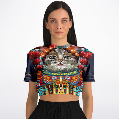 Empress Kanako Eco-Poly Short Sleeve Cropped Pullover