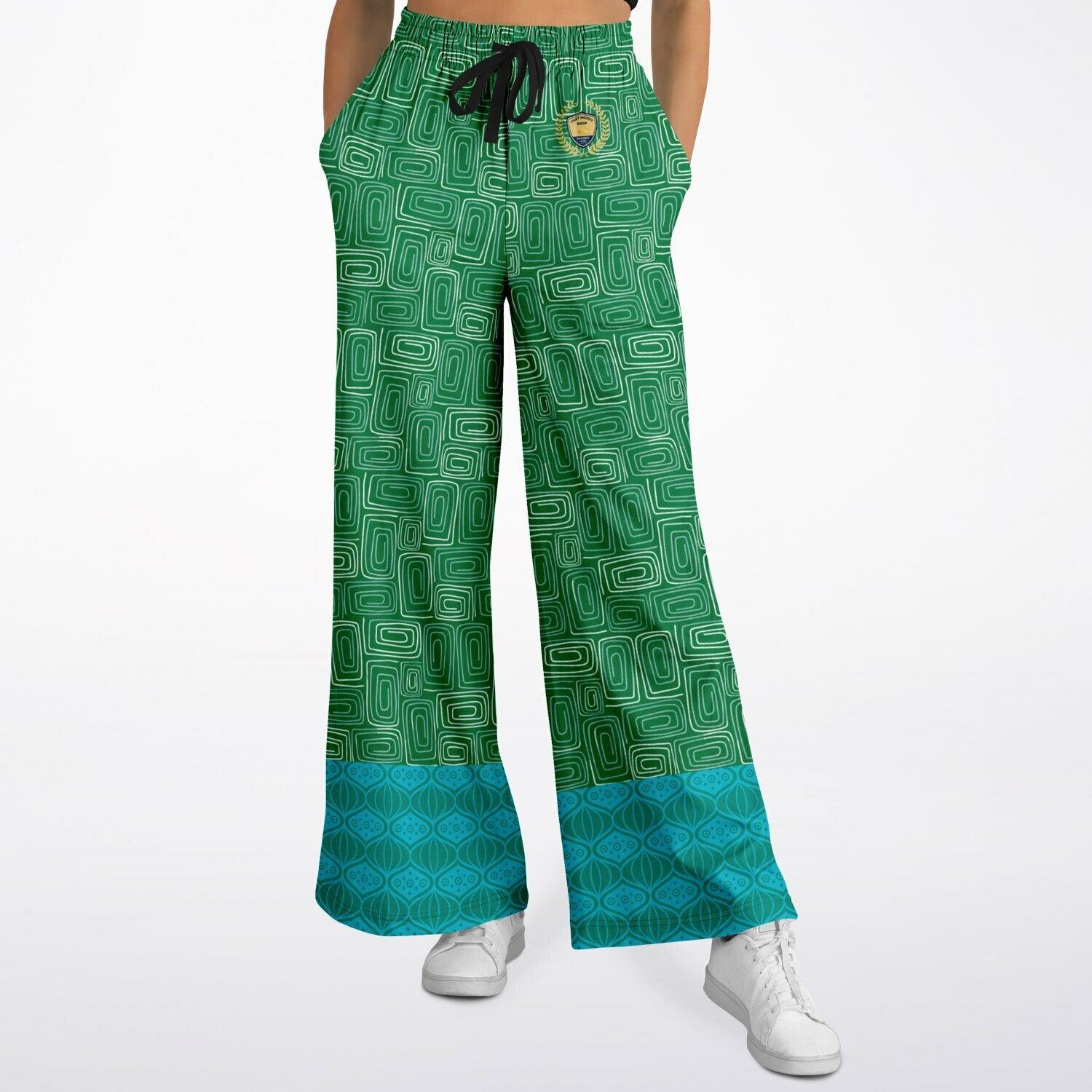 Electric Garden Maze Eco-Poly Wide Leg Pants