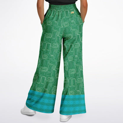 Electric Garden Maze Eco-Poly Wide Leg Pants