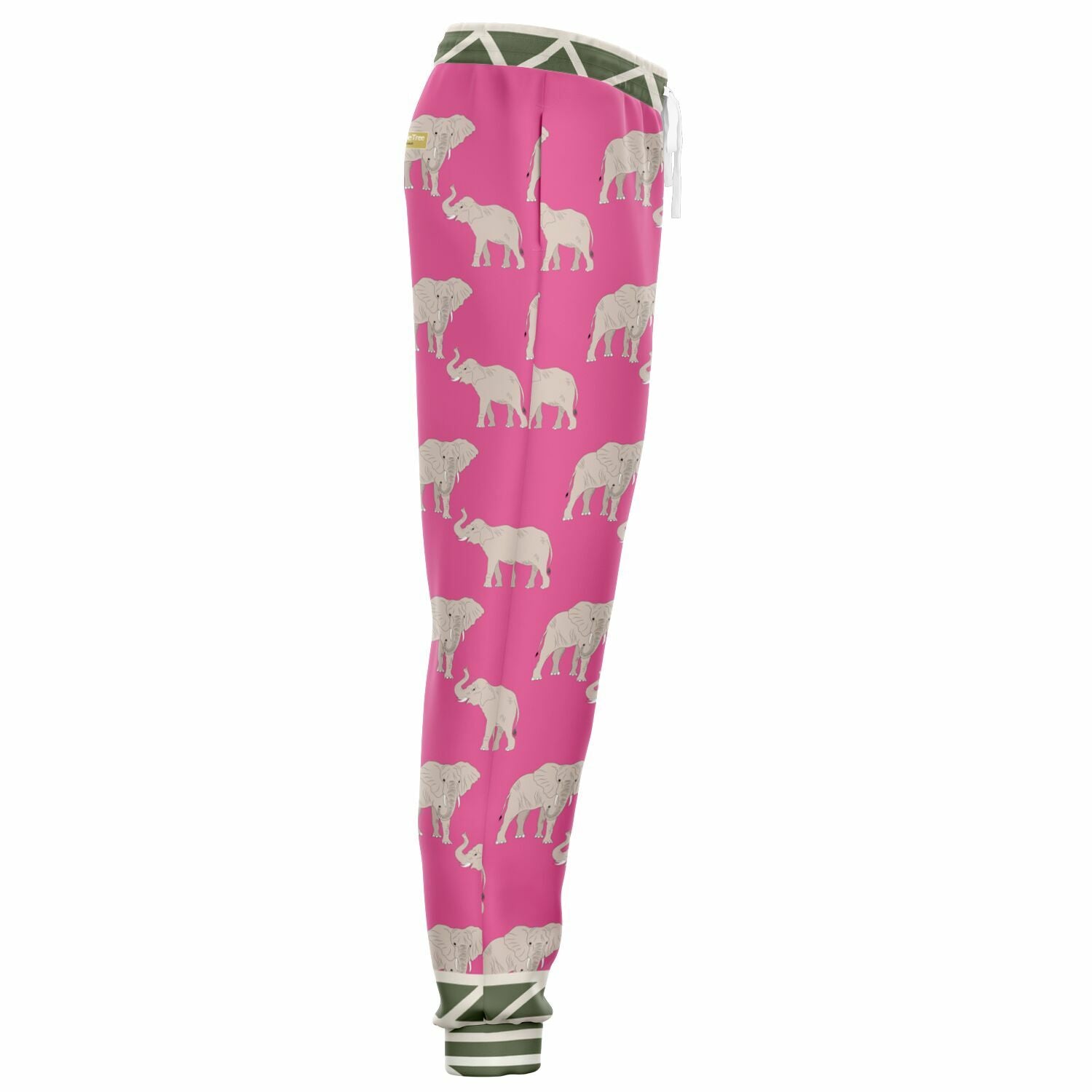 Elephants on Parade in Pink Eco-Poly Unisex Joggers