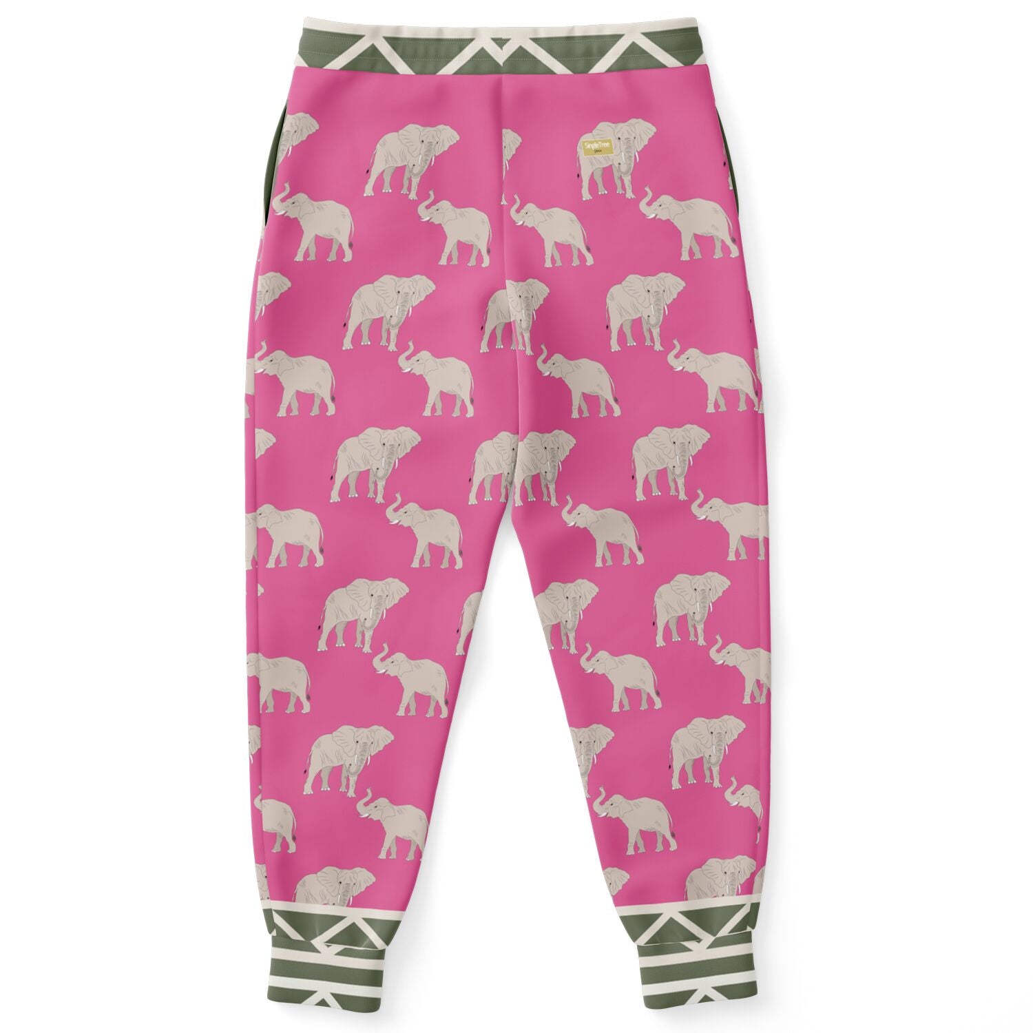 Elephants on Parade in Pink Eco-Poly Unisex Joggers